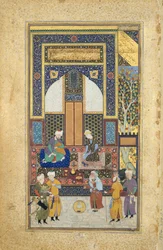 Vnitřní recepce, Folio 36r od Bustan of Sa