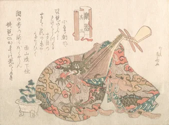 Biwa s brokátovým přebalem, ze série Hudební nástroje, pravděpodobně 1808., pravděpodobně 1808.