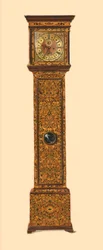 Hodiny vykládané světlou intarzií, 1905