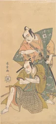 Herec Ichikawa Yaozo II jako samuraj, ca. 1765.