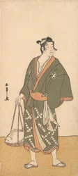 Herec Otani Hiroemon III jako prodavač ryb, 1726-1792.