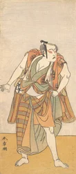 První Bando Mitsugoro jako neozbrojený muž, 1774 nebo 1775.