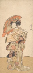 První Nakamura Tomijuro jako tanečnice z října nebo listopadu 1778.