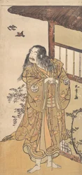Devátý Ichimura Uzaemon v roli Shunkana, ca. 1778.