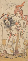 Druhý Nakajima Mihoemon v roli Sadaijin Jihei, 1776.