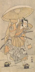 Druhý Nakamura Juzo jako samuraj, 1773 nebo 1774.