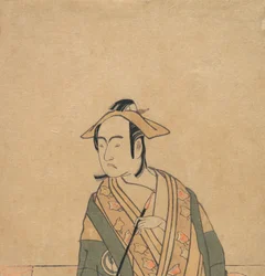 Třetí Sawamura Sojuro v roli Soga no Juro, ca. 1779.