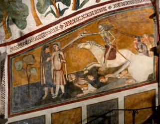 Triumf smrti Detail fresky školy Siena