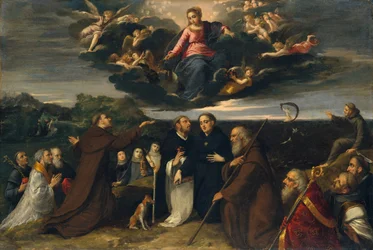 Panna uctívaná svatými, ca. 1609.