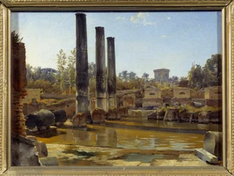 Chrám Serapis v Pozzuoli. Obraz Sylvestra Feodosiyevich Shchedrin (Sylvestre Shchedrin) (1791-1830)