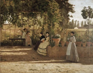 Po poledni (pergola) (olej na plátně