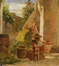 Rustikální lodžie, triptych Country Study