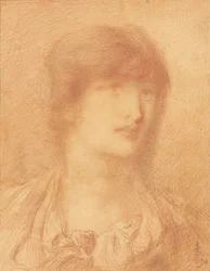 Hlava mladé dívky, 1890