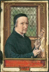 Přidat 18855 Autoportrét Simona Beninga, z Knihy hodin, kolem roku 1540