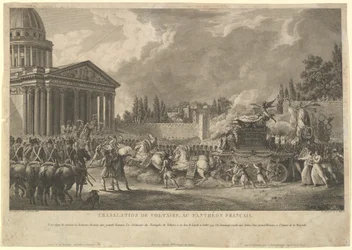 Překlad Voltaira ve francouzském Pantheonu, 1817.