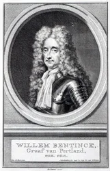 William Bentinck, 1. hrabě z Portlandu, vyryl Jacobus Houbraken podle originálu Roberta Williamse