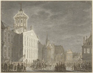 Osvětlení radnice pro Viléma V. a Vilemínu Pruskou, 1768