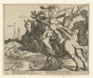 François de la Noue zajatý během bitvy u Ingelmunsteru, 1580