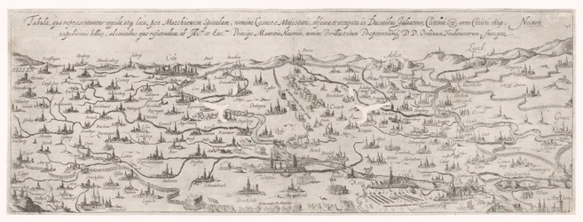 Mapa vévodství Gulik, 1614