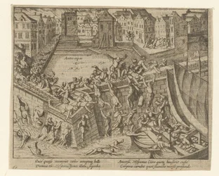 Španělská furie: obyvatelé prchají do řeky Schelde, 1576
