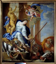 Alegorie výhod míru Malba Simona Voueta (1590-1649) 1645 Cherbourg, Musee Thomas Henry