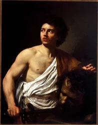 David drží hlavu obrazu Goliáš od Simona Voueta (1590-1649)