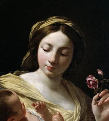 Detail „“Panny a Dítěte Ježíše“ (olej na plátně)