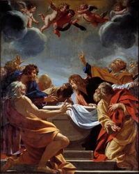 Apotres u hrobu Panny Marie Obraz Simona Voueta (1590-1649) Paříž 17. století, Eglise Notre Dame des Champs