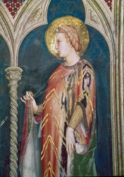 Svatá Alžběta Uherská (detail, freska