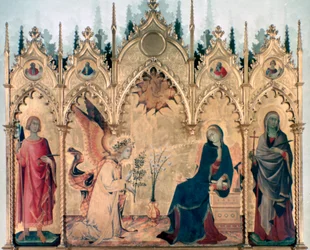 Zvěstování a dva světci, 1333