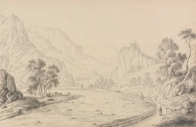 Album 30 zhlédnutí v Tyrolu a Itálii: Mezi Brixen a Klausen - Tyrol, 27. října 1840