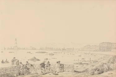 Album 30 pohledů v Tyrolsku a Itálii: Leghorn, Villa Caprille - Celkový pohled 1. září 1841