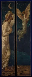 Cupid and Psyche - Palace Green Murals - Cupid Flying away from Psyche, 1881.