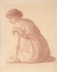 Sedící postava ženy, konec 19. století