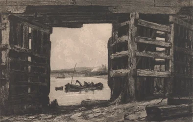 Rozpětí starého Battersea Bridge