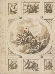 Design pro strop v Addiscombe: Bacchus a Ariadne