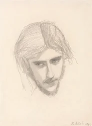 Studie pro hlavu Ferdinanda v "Ferdinand Lured by Ariel"