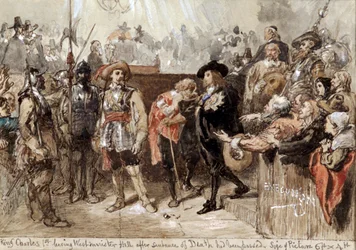 „Charles I opouští Westminster Hall po jeho soudu“, 1870