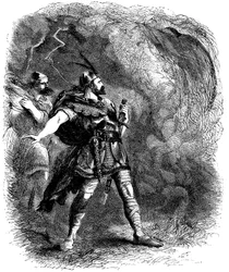Macbeth a Banquo setkání se třemi čarodějnicemi, 1858