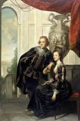 Sir Watkin Williams-Wynn a lady Henrietta Williams-Wynn, jeho manželka, v maskovaném kostýmu, c1769.