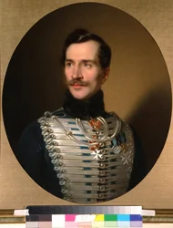 Portrét prince Michaila Fiodoroviče Golitsyna (1800-1873) - Peinture de Sandor Kozina (1808-1873), huile sur toile (68x55 cm), debut 1840 - Portrét prince Michaila Fiodoroviče Golitsyna, Olej na plátně Sandor Kozina1840s Early Státní historické muzeum