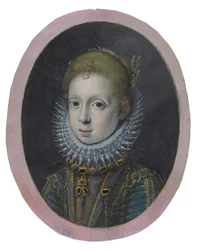 Portrét dívky ze šlechtické rodiny, asi 1532-1625 (akvarel a tělová barva)