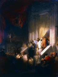Čtení z desek zákona v synagoze, 1831