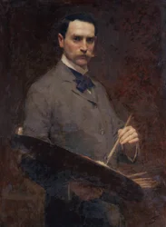 Autoportrét, kolem roku 1896 (olej na plátně)