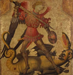 Saint Michael and the Dragon, ca. 1405.