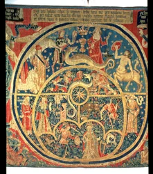 Astrologická tapisérie (centrální detail)