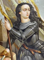 JANA Z ARKU, Svatá (1412-1431). Francouzská hrdinka během stoleté války. Ilustrace slavných mužů a žen, Juan Landa Seix