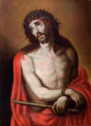 Farní muzeum. Malování. Ecce homo. madridská škola. Olej na plátně. 17. století.