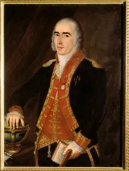 Portrét Francisca ALSEDA BUSTAMANTEHO (1758-1805), námořníka a španělské armády. Anonymní obraz španělské školy. Madrid, Námořní muzeum.
