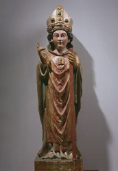 Svatý Martin z Tours, konec 14. století – začátek 15. století (malované a zlacené dřevo)